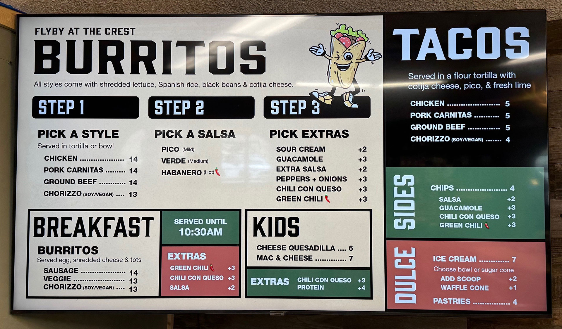 FlyBy Menu